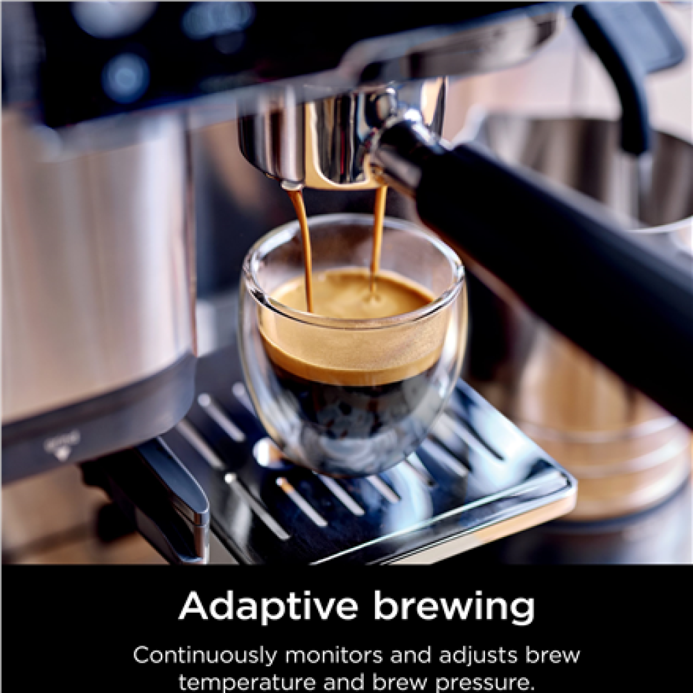 NINJA , Luxe Cafe Essential Espresso Machine , ES501EU , Pump pressure 9 bar , Built-in milk frother , Semi-automatic , Black