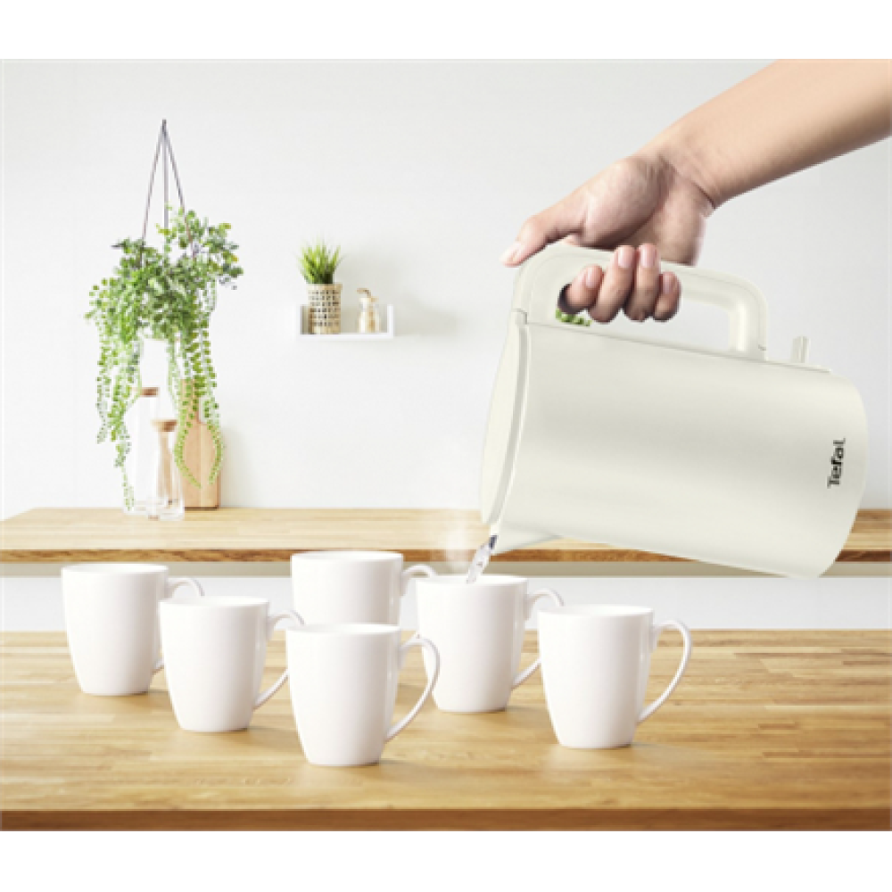 TEFAL , Kettle , Thermo Protect KO140AE0 , Electric , 1500 W , 1.5 L , Stainless steel , 360° rotational base , Beige