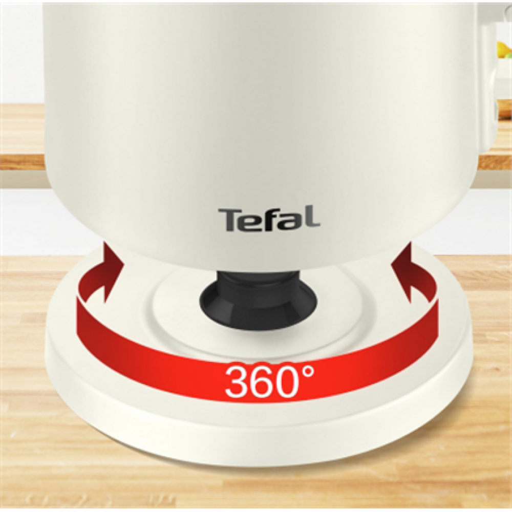 TEFAL , Kettle , Thermo Protect KO140AE0 , Electric , 1500 W , 1.5 L , Stainless steel , 360° rotational base , Beige