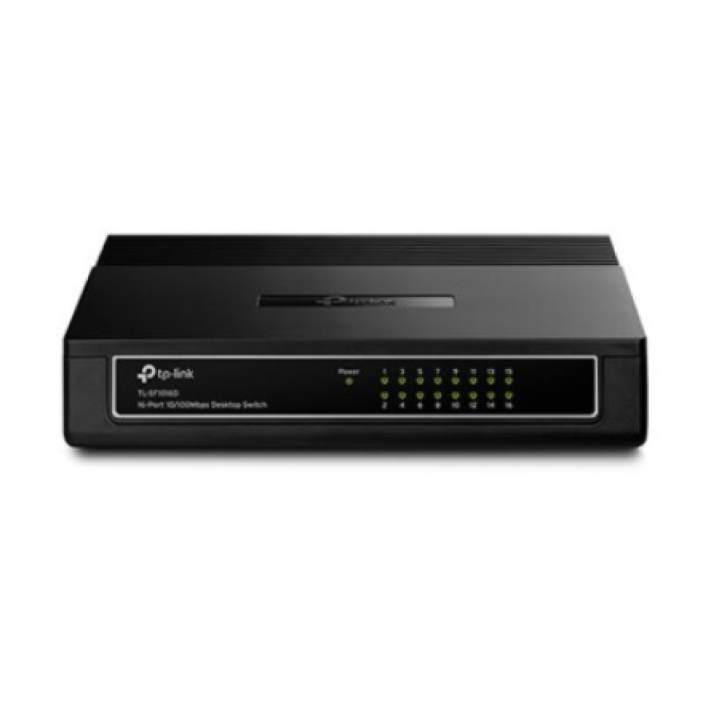 TP-LINK , Switch , TL-SF1016D , Desktop , 10/100 Mbps (RJ-45) ports quantity 16 , Power supply type External