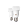 Philips Hue WCA 1100 A60 2P EU , E27 , 8.1 W , White and colour light , Bluetooth and Zigbee