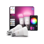 Philips Hue WCA 1100 A60 2P EU , E27 , 8.1 W , White and colour light , Bluetooth and Zigbee