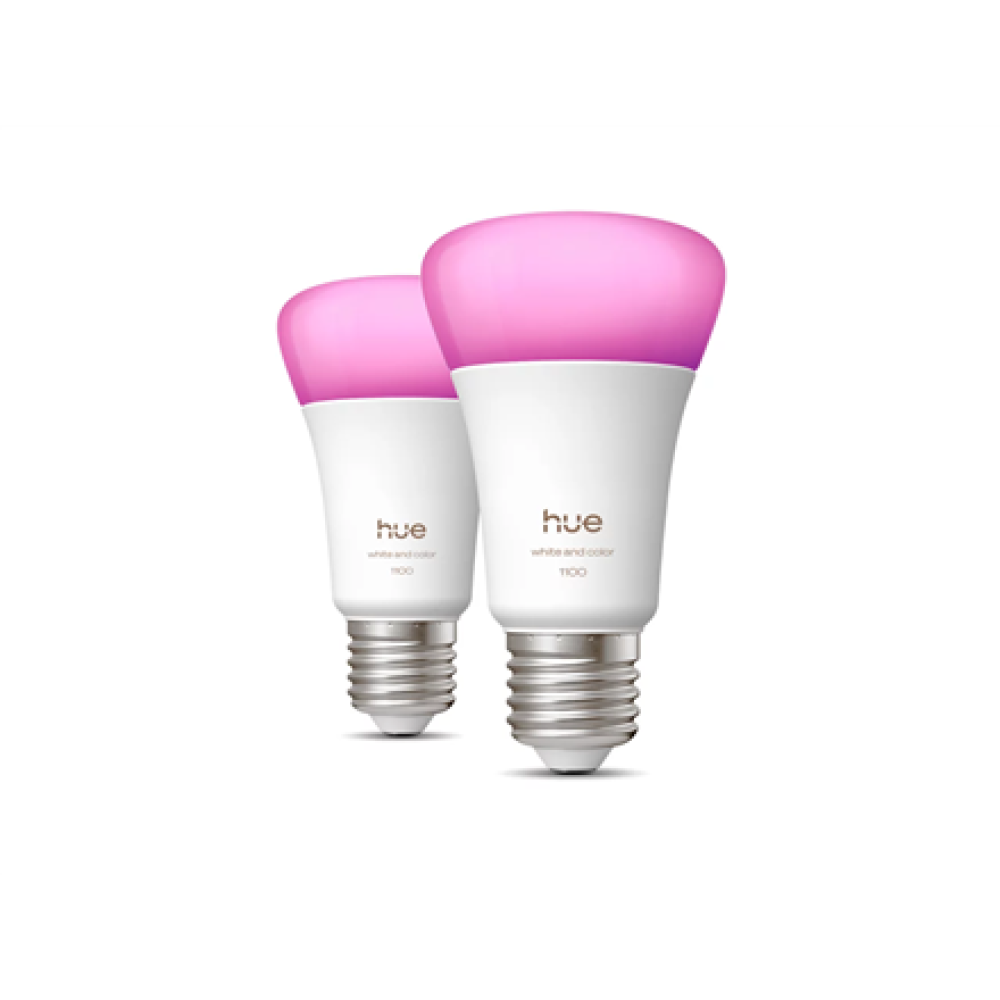 Philips Hue WCA 1100 A60 2P EU , E27 , 8.1 W , White and colour light , Bluetooth and Zigbee
