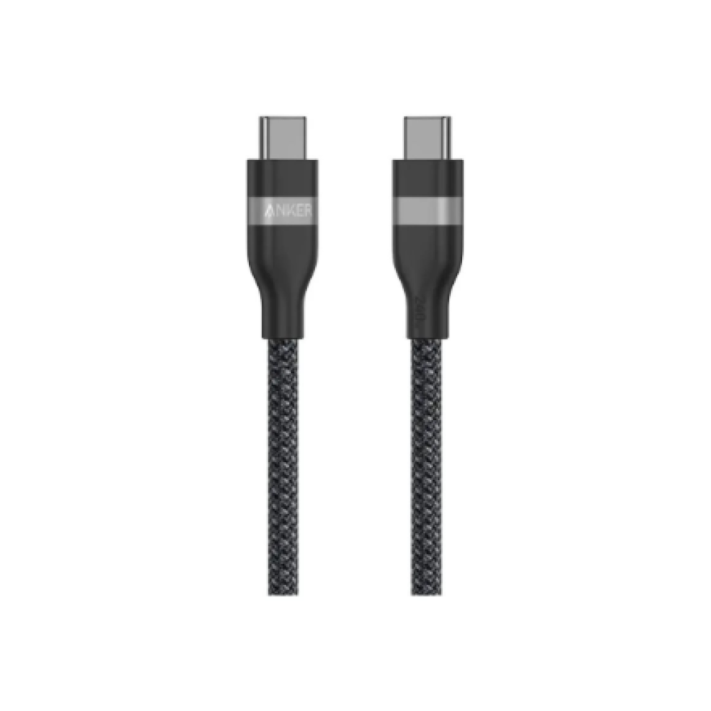 Anker USB-C to USB-C Cable Braided, 0.9m, 240W, Black , Anker USB-C Braided Cable, 0.9 m
