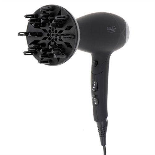 Adler , Hair dryer , AD 2267 , 2100 W , Number of temperature settings 3 , Diffuser nozzle , Black
