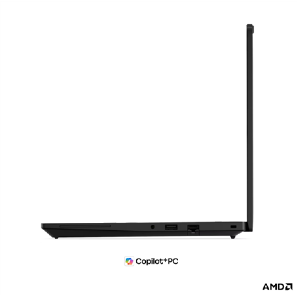 Lenovo ThinkPad T14 G7 AMD , Black , 14 , IPS , WUXGA , 1920 x 1200 pixels , Anti-glare , AMD Ryzen AI 5 PRO , 440 , 16 GB , SODIMM DDR5 , Solid-state drive capacity 512 GB , AMD Radeon 840M Graphics , Windows 11 Pro , 802.11be , Bluetooth version 5.4 , K