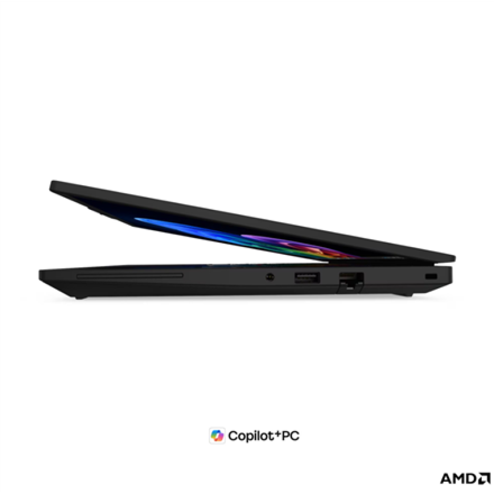 Lenovo ThinkPad T14 G7 AMD , Black , 14 , IPS , WUXGA , 1920 x 1200 pixels , Anti-glare , AMD Ryzen AI 5 PRO , 440 , 16 GB , SODIMM DDR5 , Solid-state drive capacity 512 GB , AMD Radeon 840M Graphics , Windows 11 Pro , 802.11be , Bluetooth version 5.4 , K