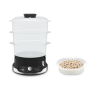TEFAL Food Steamer VC204810 Ultracompact Black 800 W Capacity 9 L Number of baskets 3
