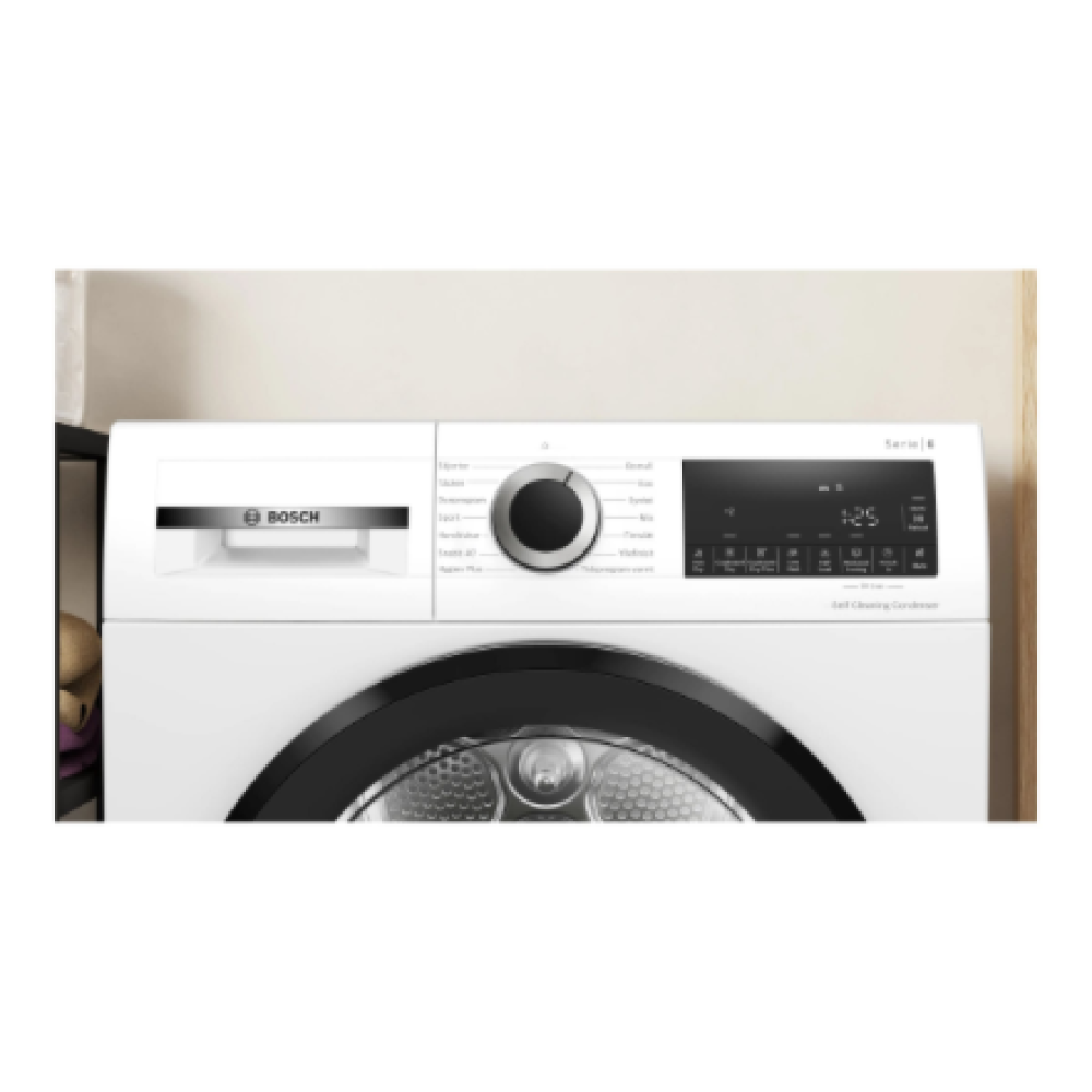 Bosch Dryer Machine , WQG2420PSN , Energy efficiency class A++ , Front loading , 9 kg , Heat pump , LED , Depth 61.3 cm , White