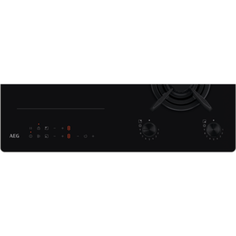 AEG Hob HDB64623NB Induction and gas Number of burners/cooking zones 4 Touch and rotary knobs Timer Black