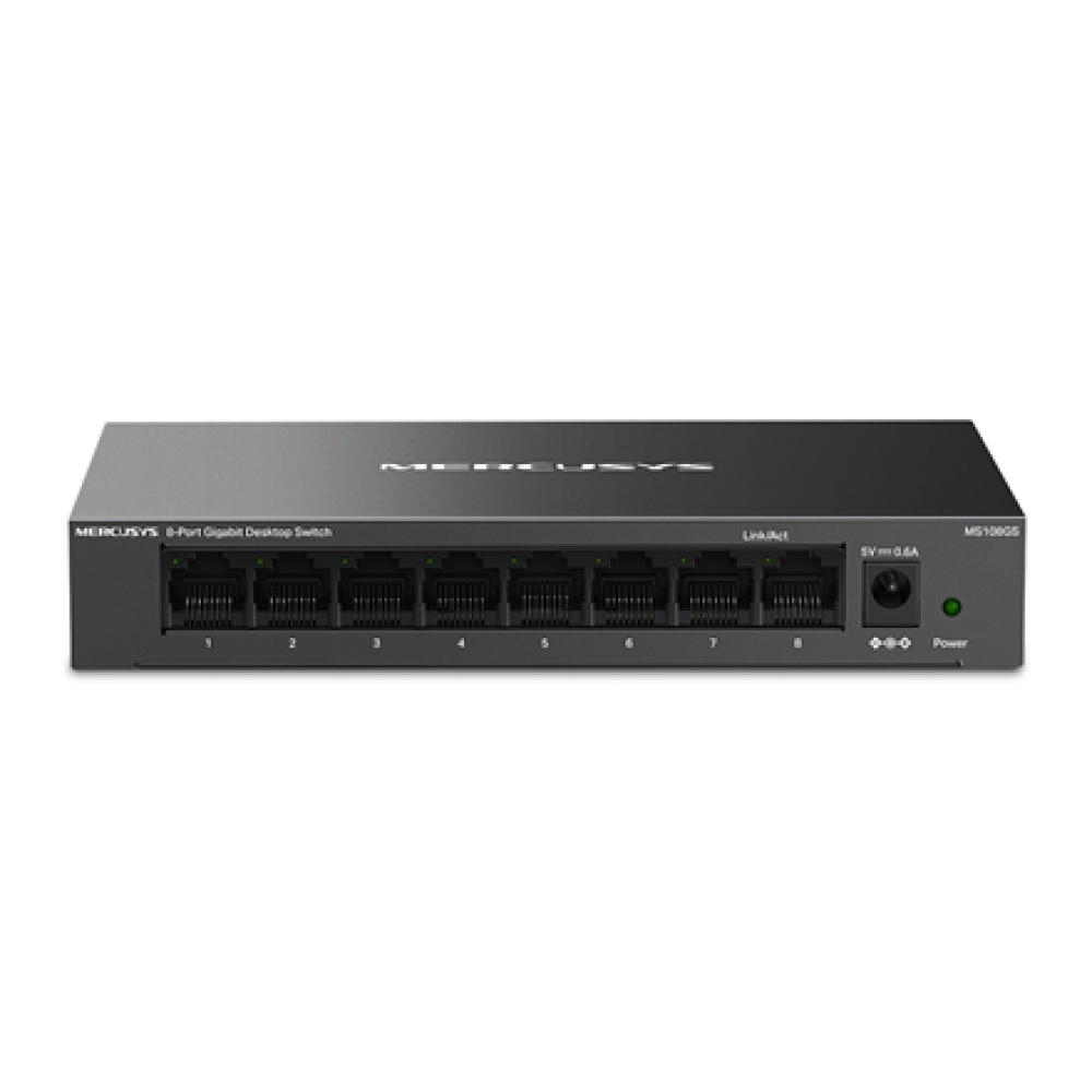 Mercusys 8-Port Gigabit Desktop Switch , MS108GS , Unmanaged , Desktop , Gigabit Ethernet (copper) ports quantity 8