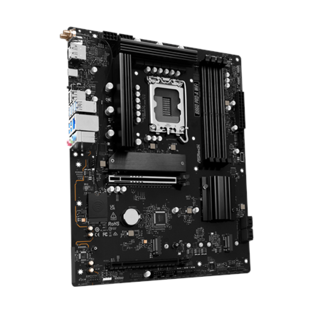 ASRock B860 PRO-A WIFI , Processor family Intel , Processor socket LGA1851 , DDR5 , Supported hard disk drive interfaces SATA, M.2 , Number of SATA connectors 4