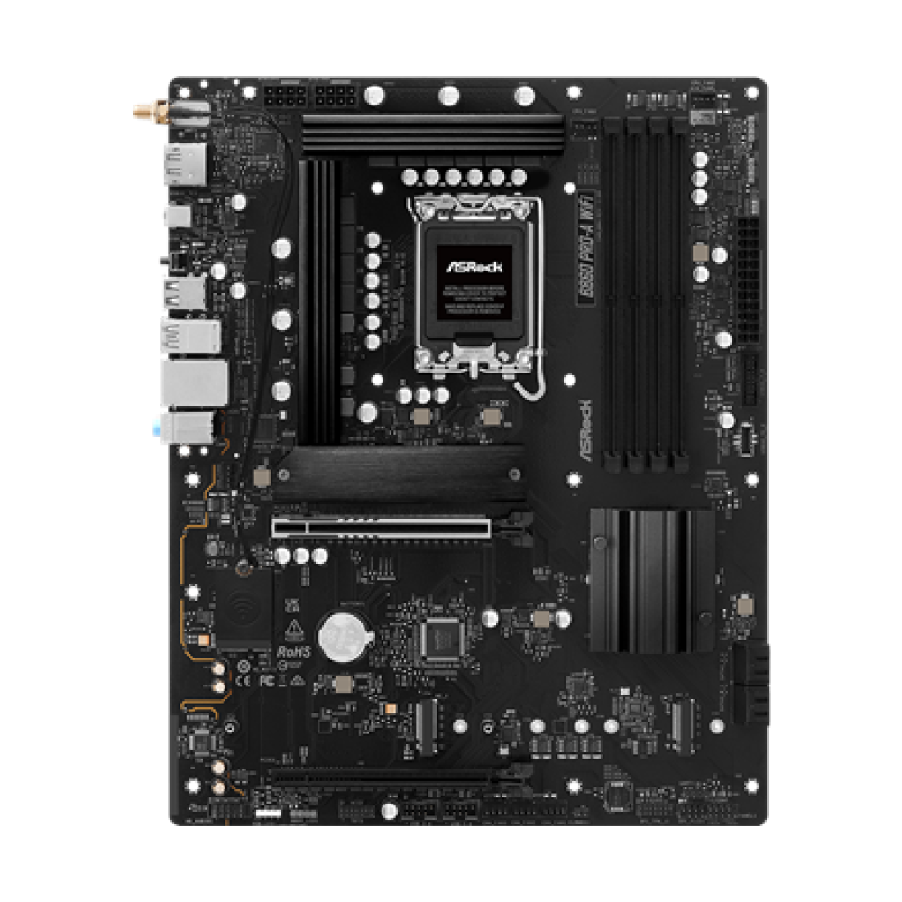 ASRock B860 PRO-A WIFI , Processor family Intel , Processor socket LGA1851 , DDR5 , Supported hard disk drive interfaces SATA, M.2 , Number of SATA connectors 4