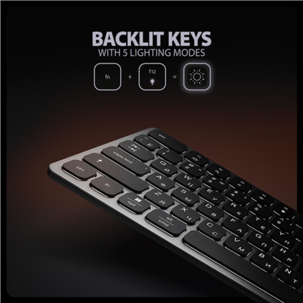 HMC-KB-CRL AXAGON HMC-KB keyboard USB-C 5Gbps with HUB, microSD/SD, 3x USB-A, HDMI 4K/60Hz, PD 100W , HMC-KB-CRL