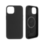 Fixed , MagFlow with MagSafe support , Back cover , Apple , iPhone 14 , Liquid silicon , Black