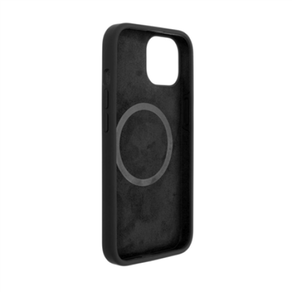 Fixed , MagFlow with MagSafe support , Back cover , Apple , iPhone 14 , Liquid silicon , Black