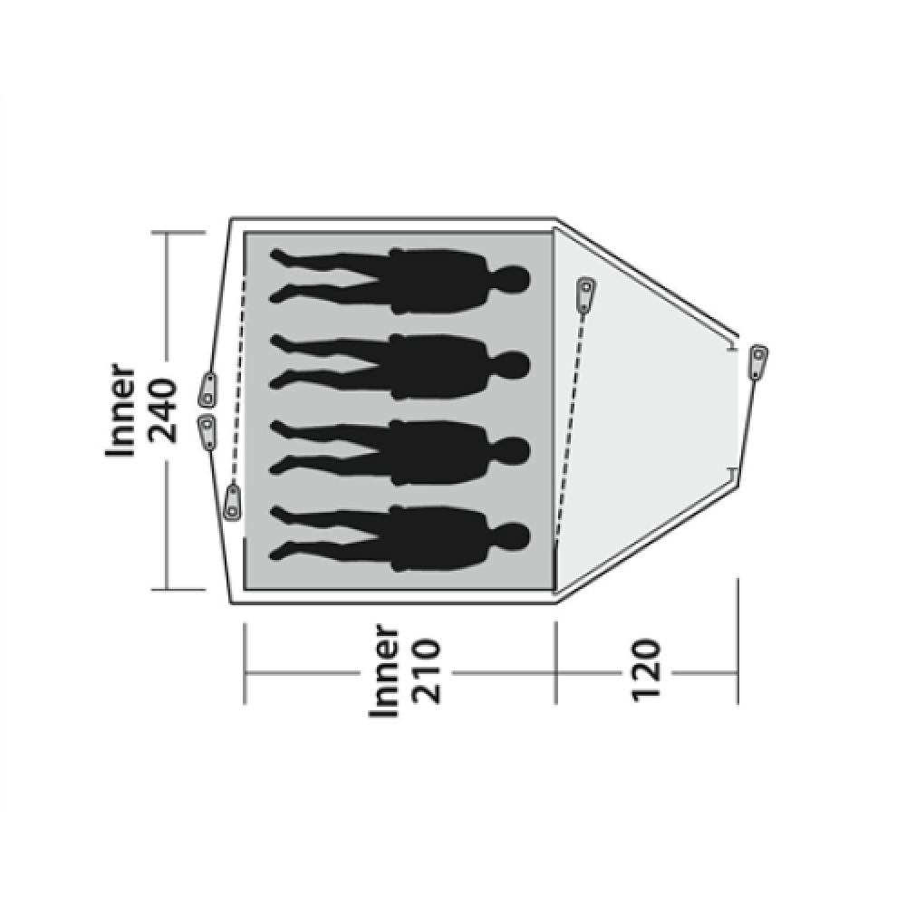 Outwell , Tent , Cloud 4 , 4 person(s)