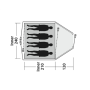 Outwell , Tent , Cloud 4 , 4 person(s)