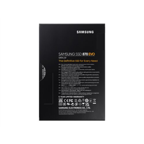 Samsung , SSD , 870 EVO , 500 GB , SSD form factor 2.5 , Solid-state drive interface SATA III , Read speed 560 MB/s , Write speed 530 MB/s