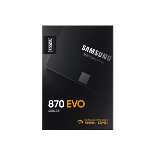 Samsung , SSD , 870 EVO , 500 GB , SSD form factor 2.5 , Solid-state drive interface SATA III , Read speed 560 MB/s , Write speed 530 MB/s