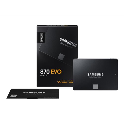 Samsung , SSD , 870 EVO , 500 GB , SSD form factor 2.5 , Solid-state drive interface SATA III , Read speed 560 MB/s , Write speed 530 MB/s