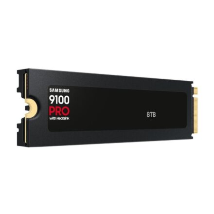 Samsung SSD , 9100 PRO With Heatsink , 8000 GB , SSD form factor M.2 2280 , Solid-state drive interface PCIe 5.0 x4, NVMe 2.0 , Read speed 14800 MB/s , Write speed 13400 MB/s