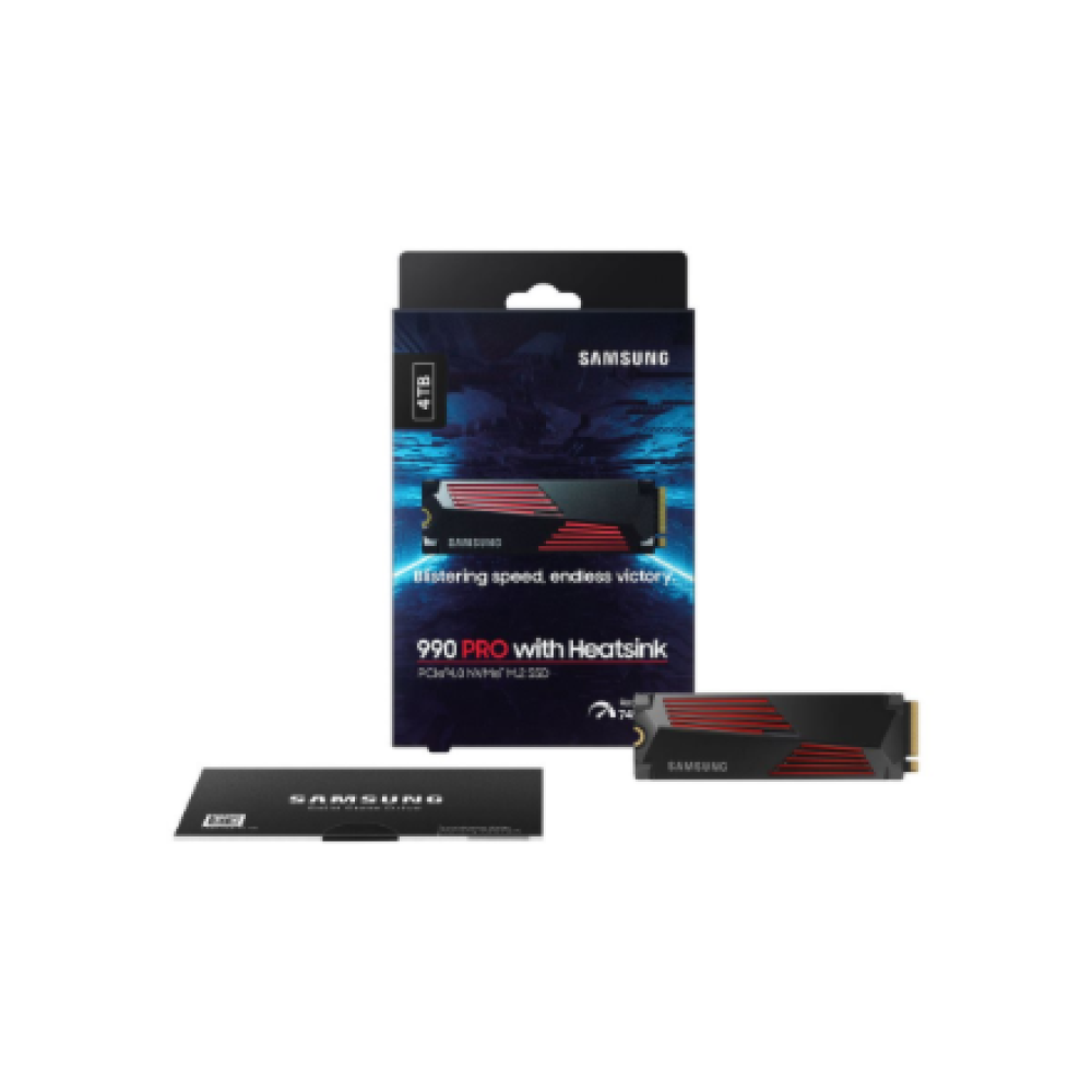 Samsung , 990 PRO with Heatsink , 4000 GB , SSD form factor M.2 2280 , Solid-state drive interface M.2 NVME , Read speed 7450 MB/s , Write speed 6900 MB/s