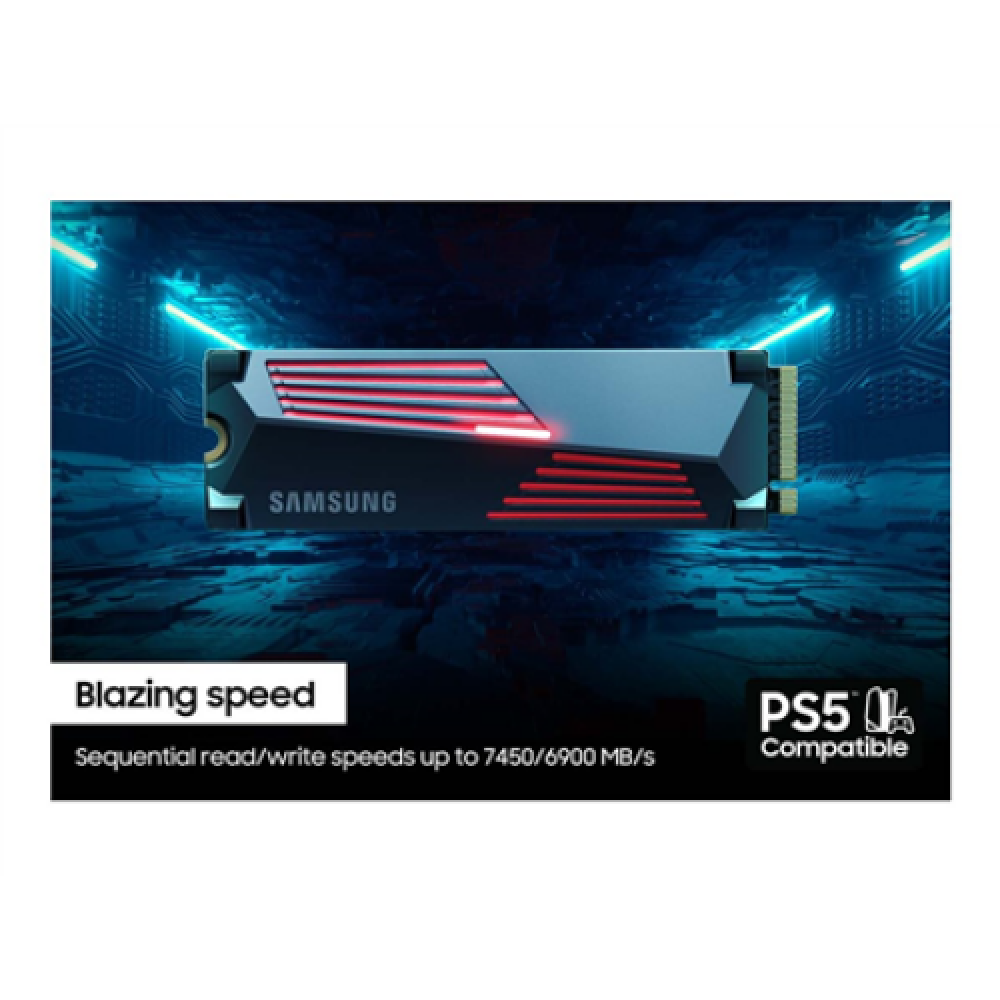 Samsung , 990 PRO with Heatsink , 4000 GB , SSD form factor M.2 2280 , Solid-state drive interface M.2 NVME , Read speed 7450 MB/s , Write speed 6900 MB/s