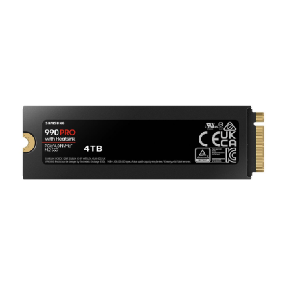 Samsung , 990 PRO with Heatsink , 4000 GB , SSD form factor M.2 2280 , Solid-state drive interface M.2 NVME , Read speed 7450 MB/s , Write speed 6900 MB/s