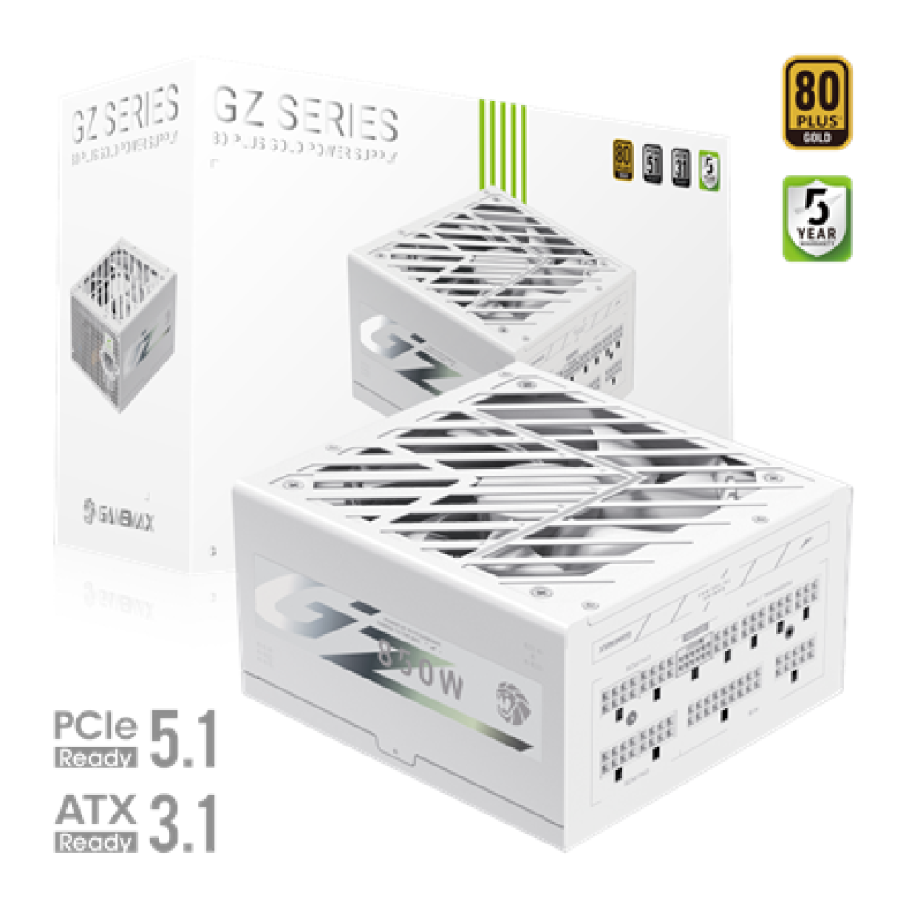 Gamemax PSU , GZ 850G WH , 850 W , Gold , White , Full Modular