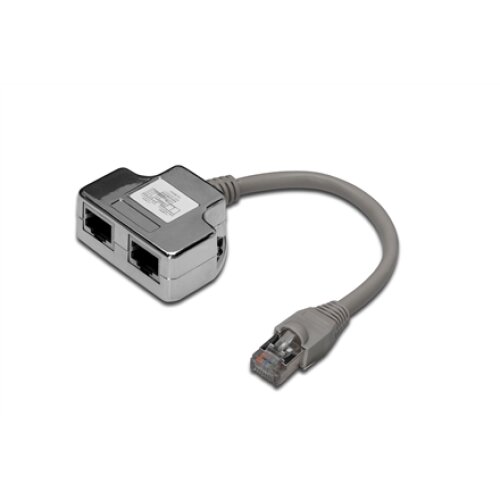 Digitus , CAT 5e patch cable adapter, 2x CAT 5e, shielded , DN-93904 , Black