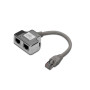 Digitus , CAT 5e patch cable adapter, 2x CAT 5e, shielded , DN-93904 , Black