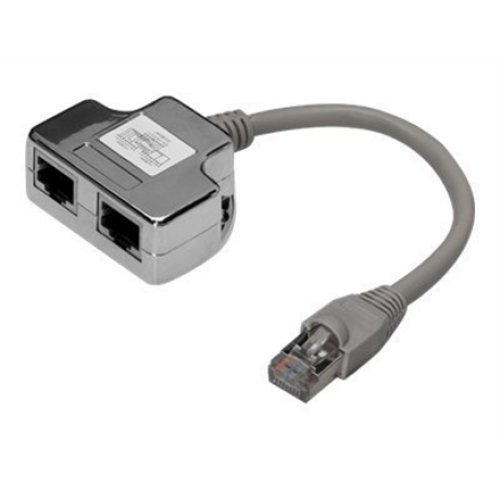 Digitus , CAT 5e patch cable adapter, 2x CAT 5e, shielded , DN-93904 , Black