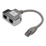 Digitus , CAT 5e patch cable adapter, 2x CAT 5e, shielded , DN-93904 , Black