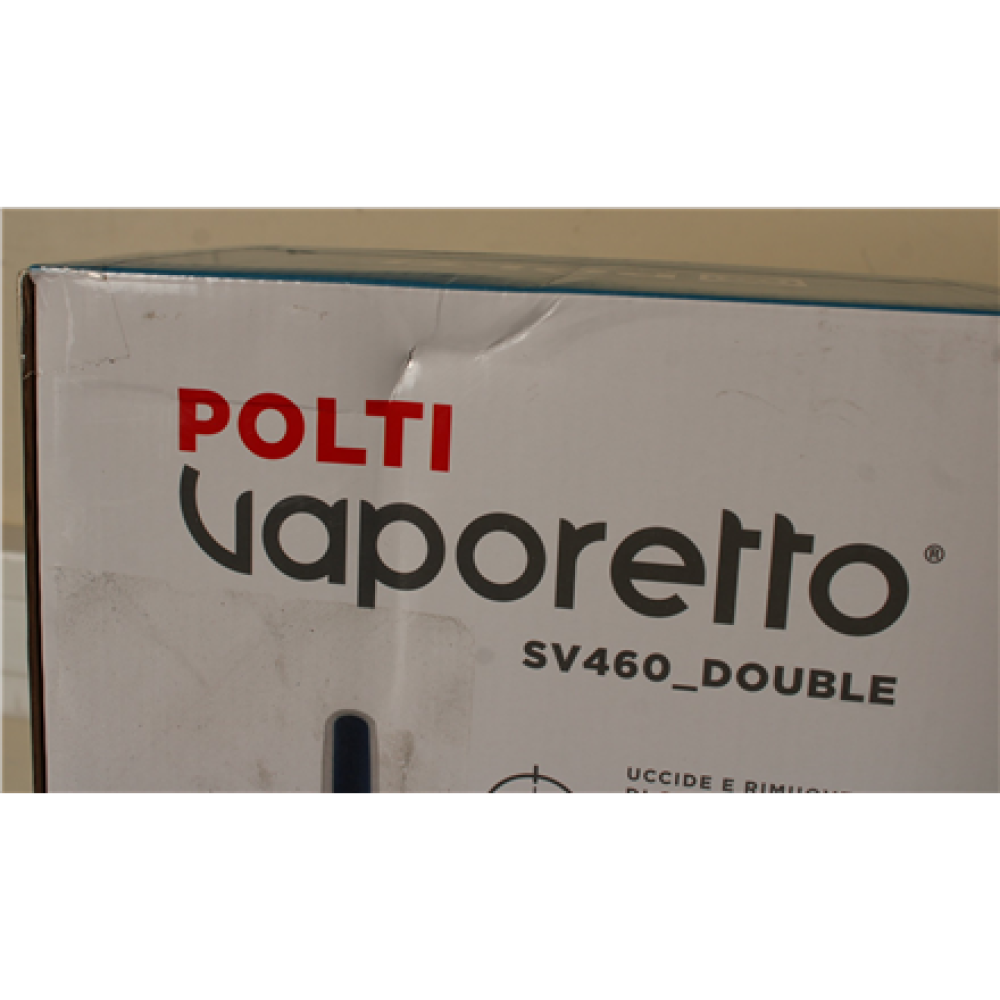 SALE OUT. Polti , Steam mop , PTEU0296 Vaporetto SV460 Double , Power 1500 W , Steam pressure Not Applicable bar , Water tank capacity 0.3 L , White/Blue , DAMAGED PACKAGING , Warranty 24 month(s)