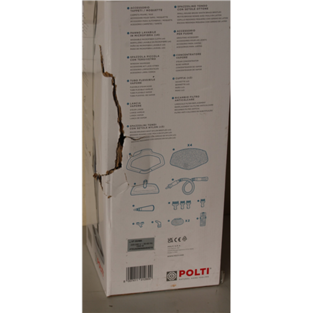 SALE OUT. Polti , Steam mop , PTEU0296 Vaporetto SV460 Double , Power 1500 W , Steam pressure Not Applicable bar , Water tank capacity 0.3 L , White/Blue , DAMAGED PACKAGING , Warranty 24 month(s)