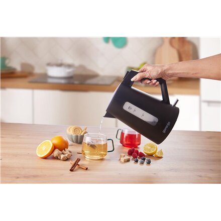 Gorenje K17OPB , Kettle , Electric , 2200 W , 1.7 L , Plastic , 360° rotational base , Black