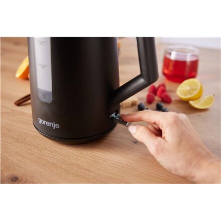 Gorenje K17OPB , Kettle , Electric , 2200 W , 1.7 L , Plastic , 360° rotational base , Black