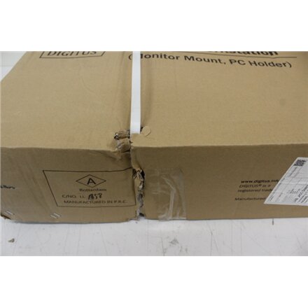 SALE OUT. Mobile workstation with individual height adjustment , DA-90374 , Monitor Mount, PC Holder , 17-32 , Black , DAMAGED PACKAGING