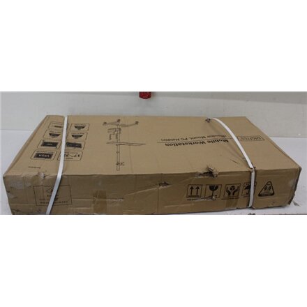 SALE OUT. Mobile workstation with individual height adjustment , DA-90374 , Monitor Mount, PC Holder , 17-32 , Black , DAMAGED PACKAGING