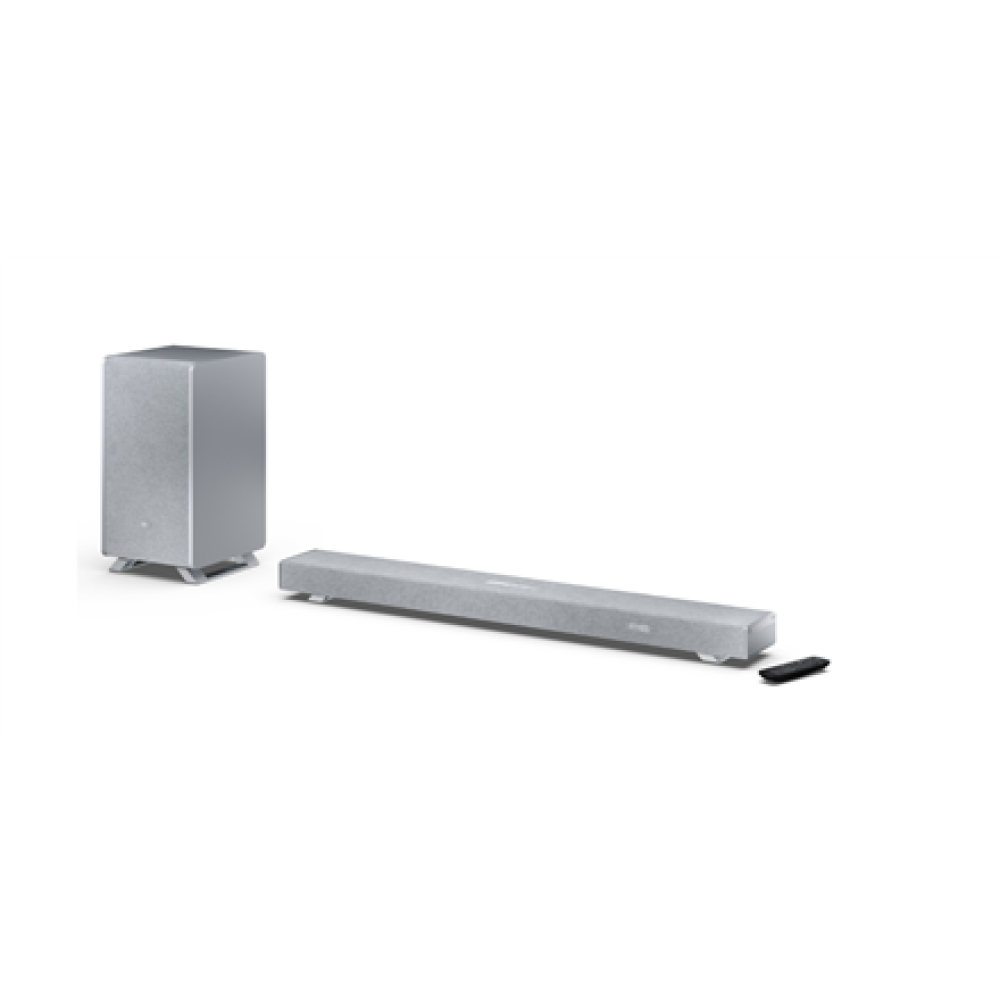 Sharp , 3.1.2 Dolby Atmos/DTS:X Soundbar with Wireless Subwoofer , HT-SBW53121(SL) , 550 W , Bluetooth , Silver , Wireless connection
