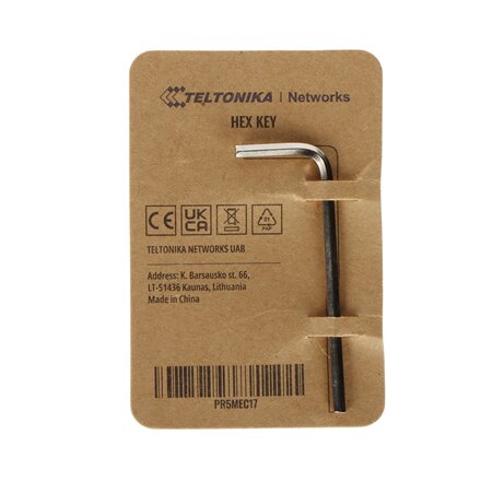 Teltonika Hex Key 19 x 53 x 2.5 mm Nickel Angled, Silver , PR5MEC17