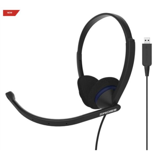 Koss , Headphones , CS200 USB , Wired , On-Ear , Microphone , Black