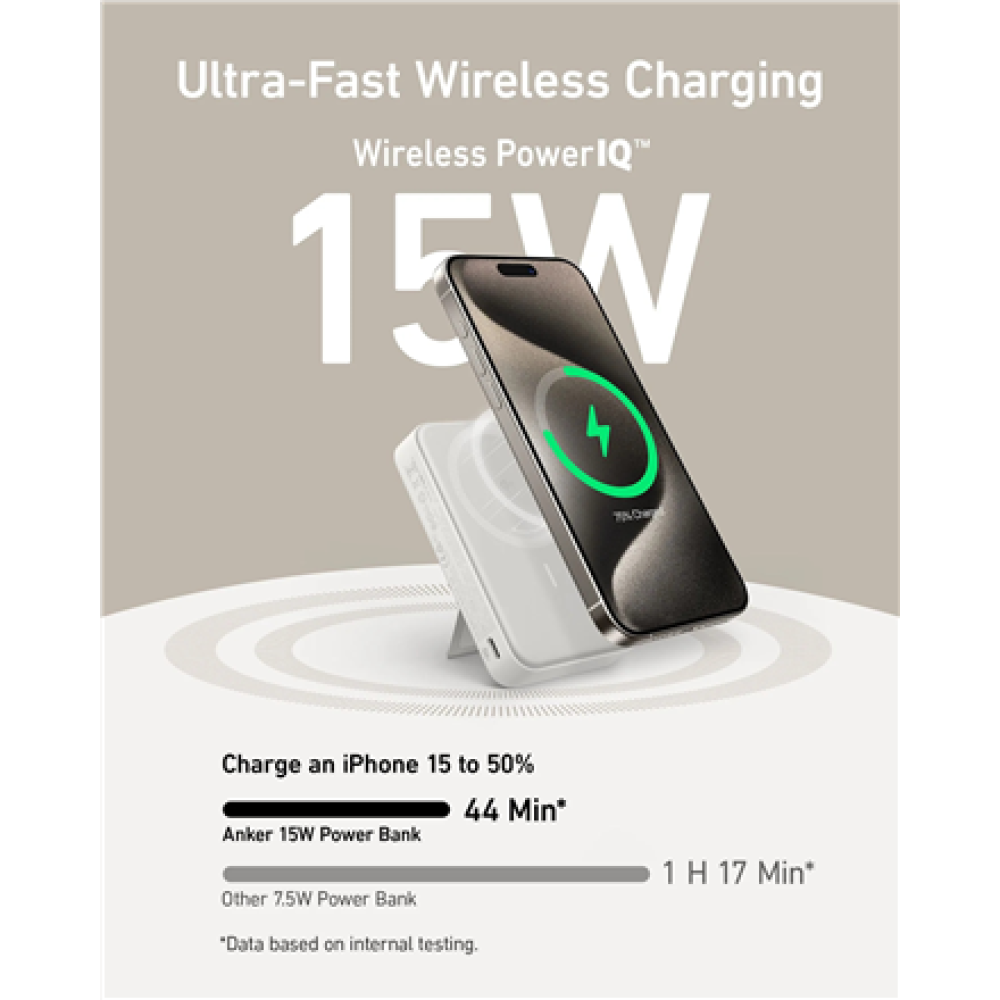 Anker MagGo Power Bank , A1654G21 , 10000 mAh , White