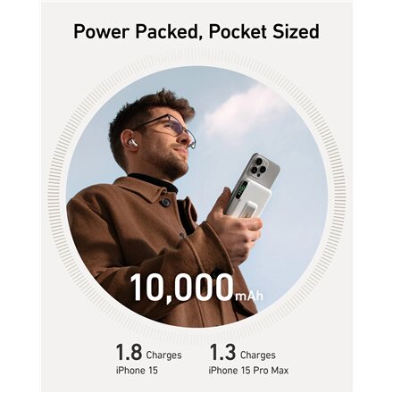 Anker MagGo Power Bank , A1654G21 , 10000 mAh , White