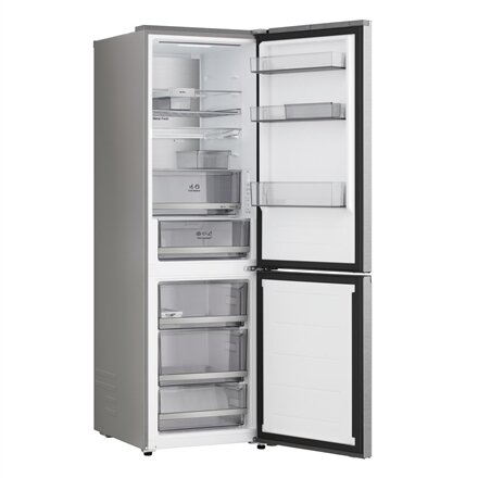 LG Refrigerator , GBBS716CMB , Energy efficiency class C , Free standing , Height 186 cm , Combi , Fridge net capacity 220 L , Freezer net capacity 113 L , Display , 34 dB , Stainless Steel