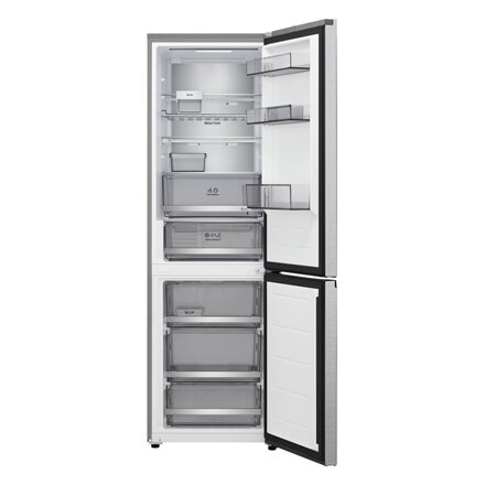 LG Refrigerator , GBBS716CMB , Energy efficiency class C , Free standing , Height 186 cm , Combi , Fridge net capacity 220 L , Freezer net capacity 113 L , Display , 34 dB , Stainless Steel