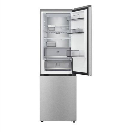 LG Refrigerator , GBBS716CMB , Energy efficiency class C , Free standing , Height 186 cm , Combi , Fridge net capacity 220 L , Freezer net capacity 113 L , Display , 34 dB , Stainless Steel