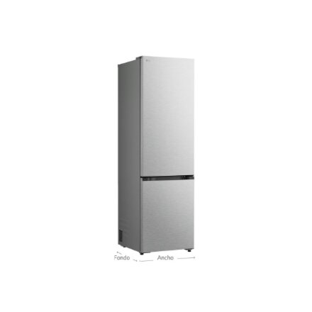 LG Refrigerator , GBBS716CMB , Energy efficiency class C , Free standing , Height 186 cm , Combi , Fridge net capacity 220 L , Freezer net capacity 113 L , Display , 34 dB , Stainless Steel