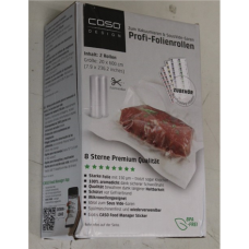 SALE OUT. Caso Roll for Vacuum sealer 20x600cm , Caso , Foil rolls , 01221 , 2 units , Dimensions (W x L) 20 x 600 cm , Transparent , DAMAGED PACKAGING